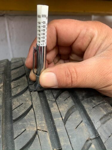 Checking tread depth